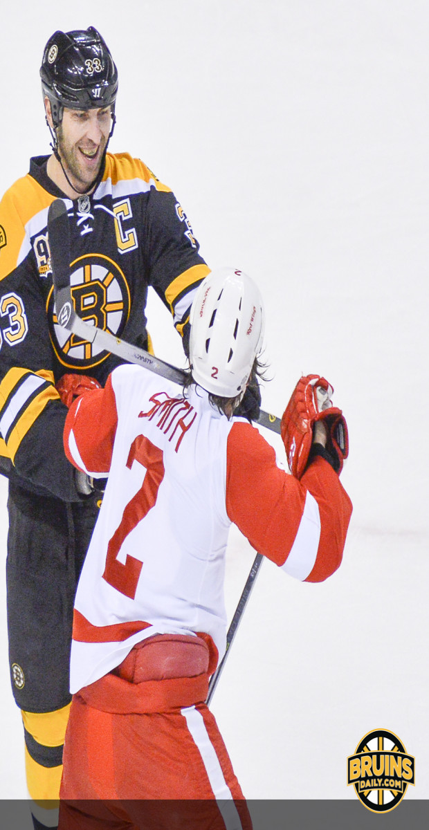Bruins clip Red Wings with physical play