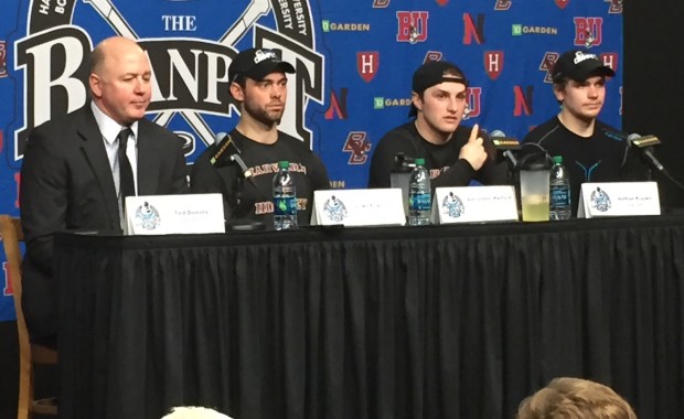 Harvard ends Beanpot drought; Bruins’ picks and free agents on stage