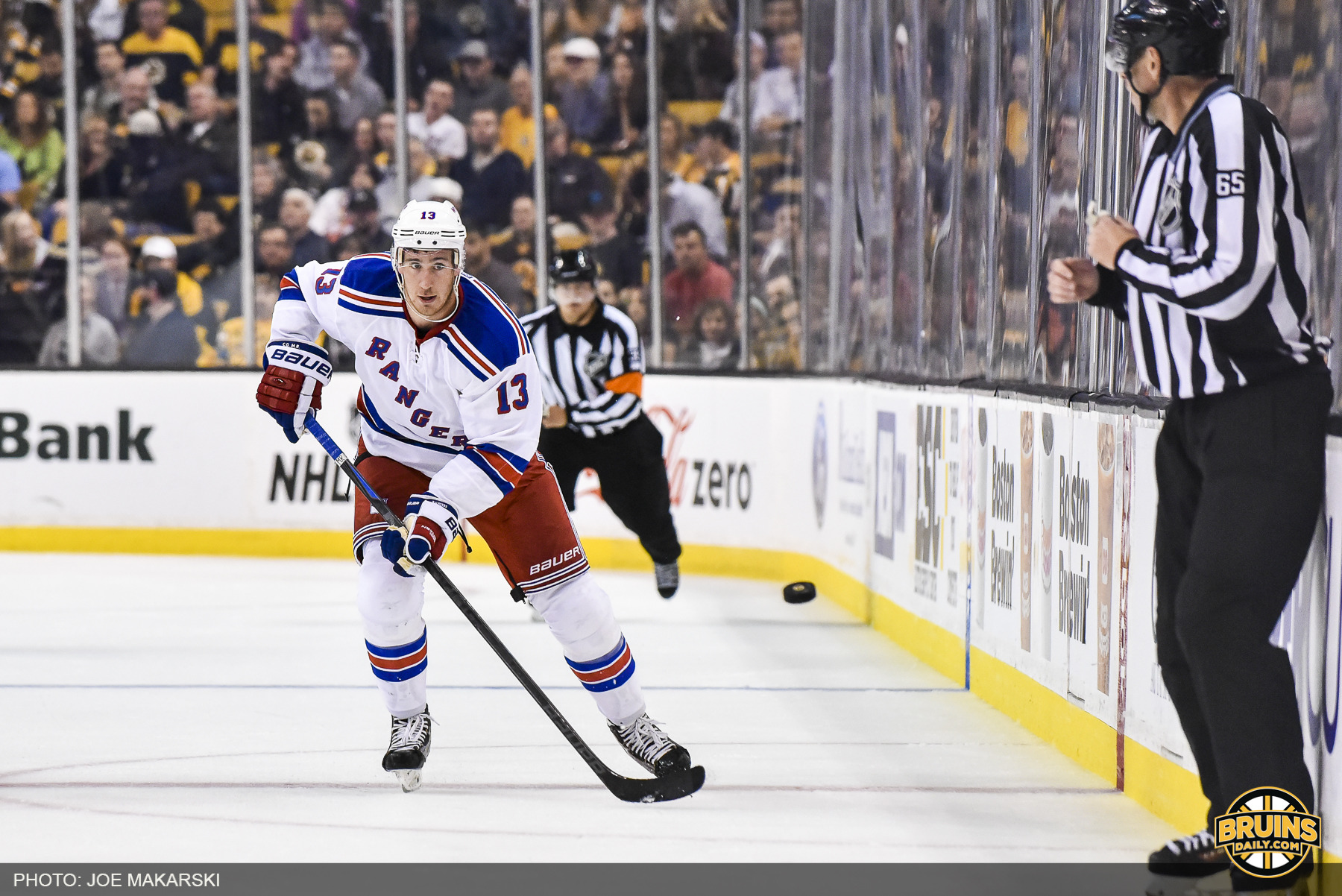 Kevin and Jimmy Hayes will battle for family bragging rights when the Bruins and Rangers meet the day after Thanksgiving. (Photos by Joe Makarski/Bruins Daily)